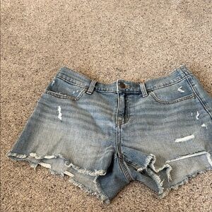 Aerie Light Blue Distressed Jean Shorts